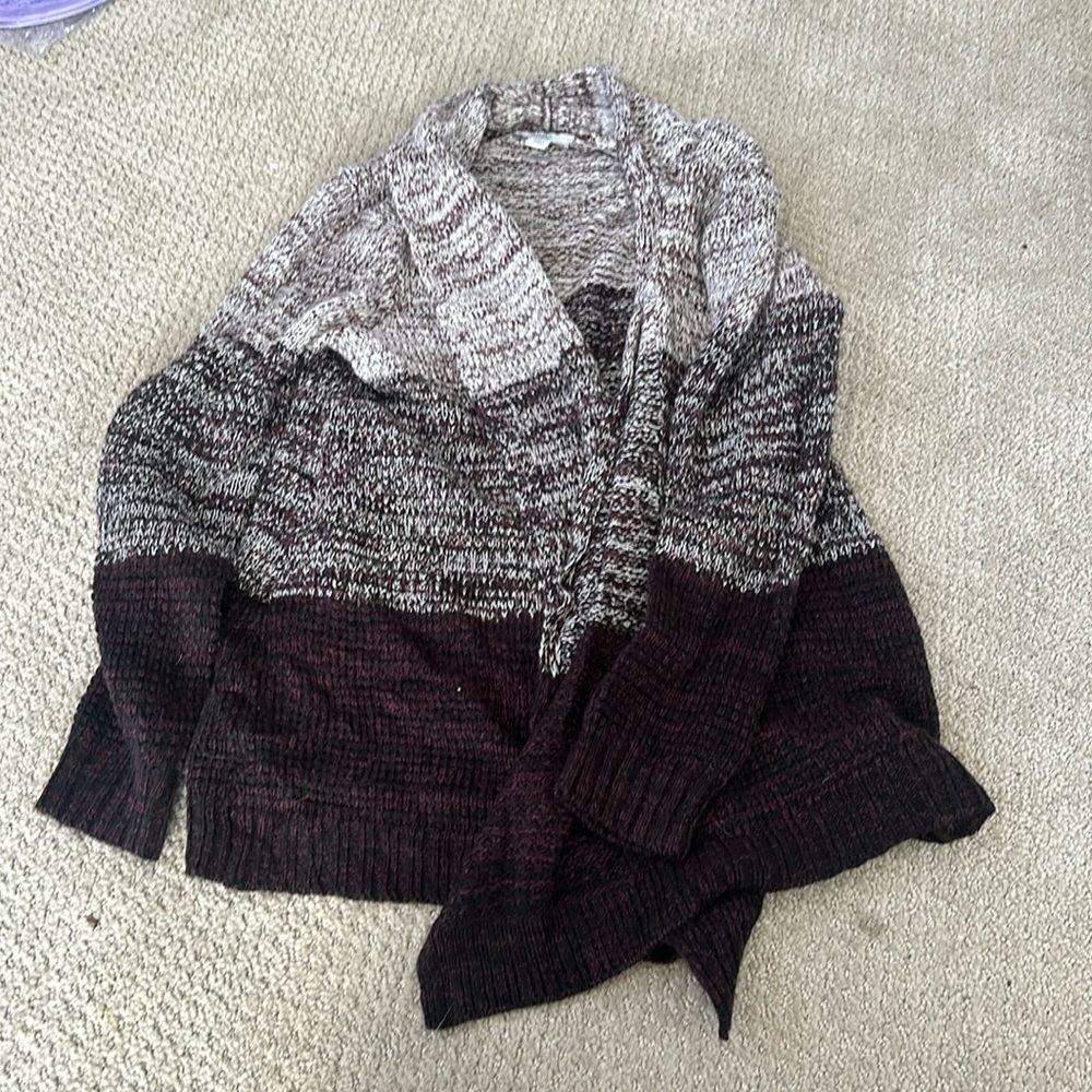 Knit cardigan sweater